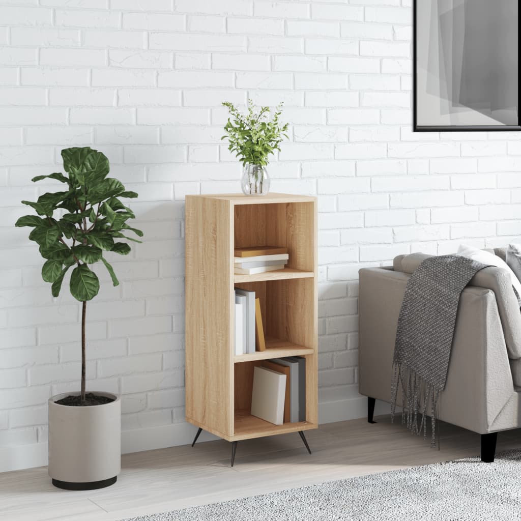 Berkfield Shelf Cabinet Sonoma Oak 34.5x32.5x90 cm Engineered Wood