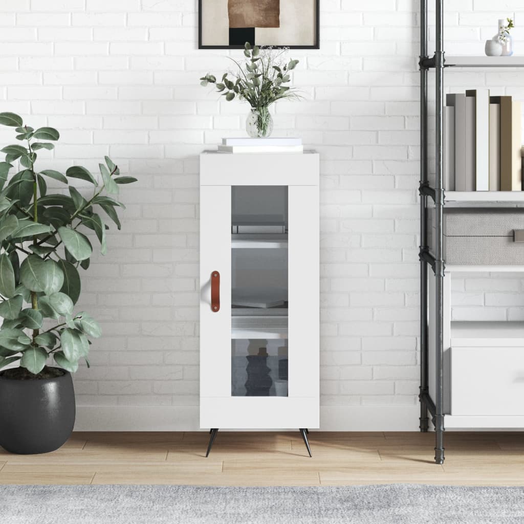 Berkfield Sideboard High Gloss White 34.5x34x90 cm Engineered Wood
