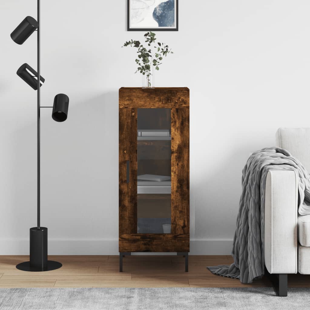 Berkfield Sideboard Smoked Oak 34.5x34x90 cm Engineered Wood