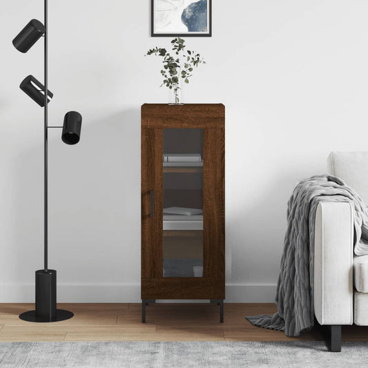 Berkfield Sideboard Brown Oak 34.5x34x90 cm Engineered Wood