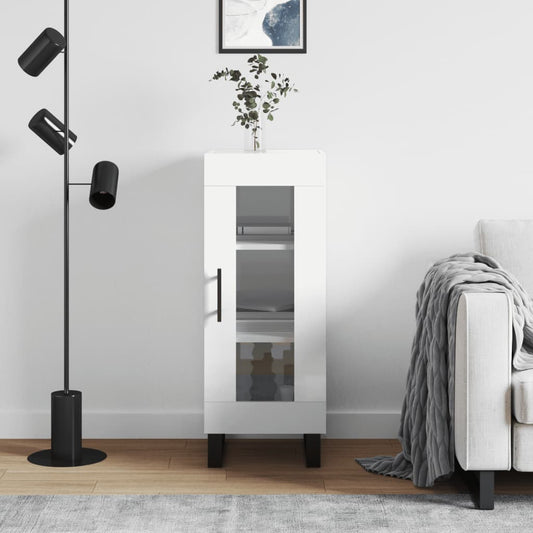 Berkfield Sideboard High Gloss White 34.5x34x90 cm Engineered Wood