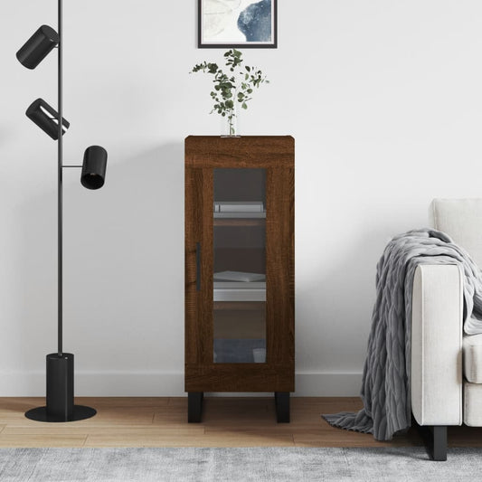 Berkfield Sideboard Brown Oak 34.5x34x90 cm Engineered Wood