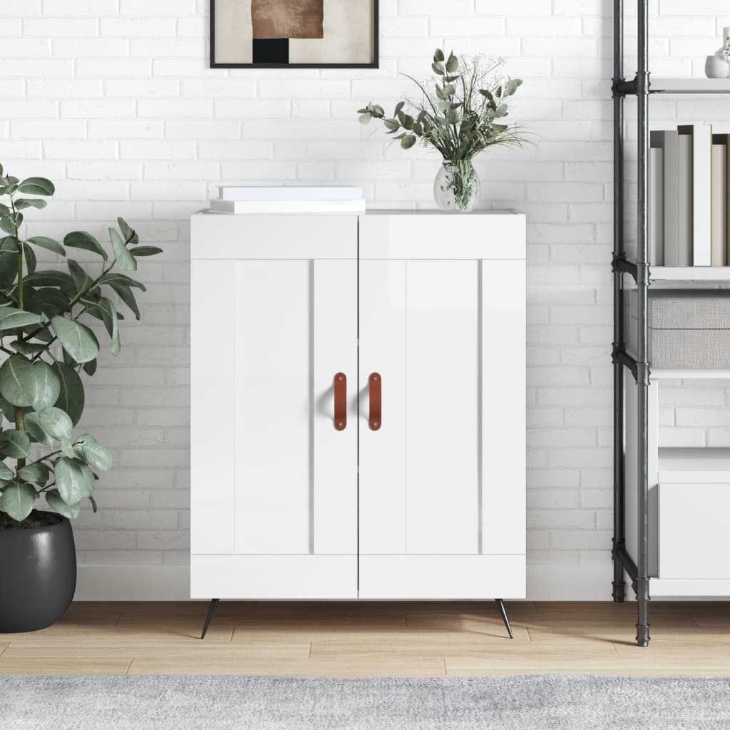 Berkfield Sideboard High Gloss White 69.5x34x90 cm Engineered Wood