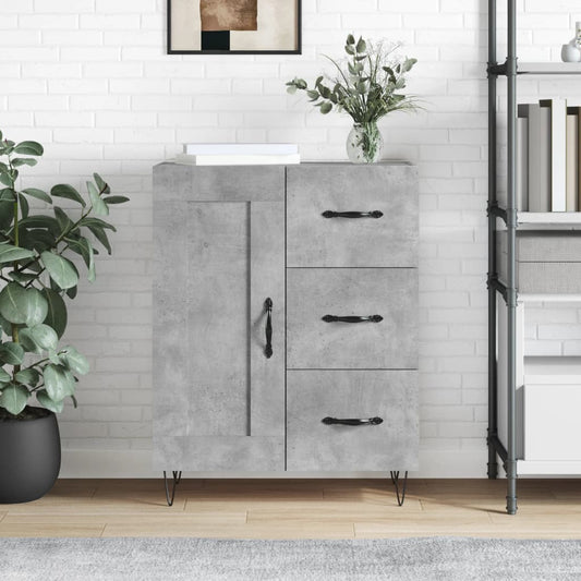 Berkfield Sideboard Concrete Grey 69.5x34x90 cm Engineered Wood