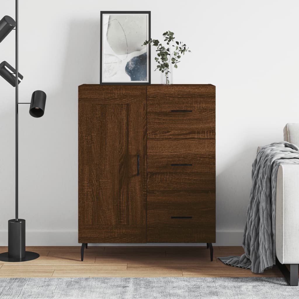 Berkfield Sideboard Brown Oak 69.5x34x90 cm Engineered Wood