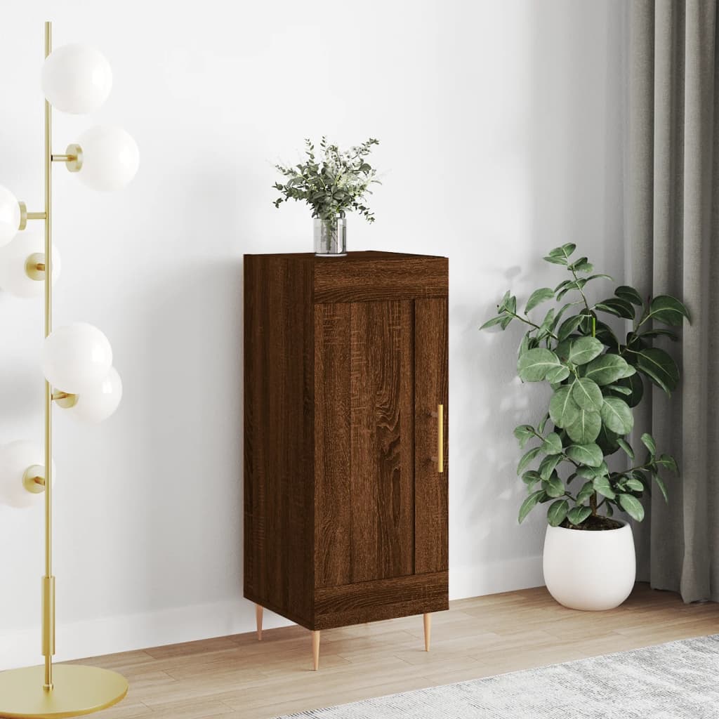 Berkfield Sideboard Brown Oak 34.5x34x90 cm Engineered Wood
