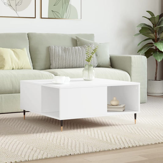 Berkfield Coffee Table White 80x80x36.5 cm Engineered Wood