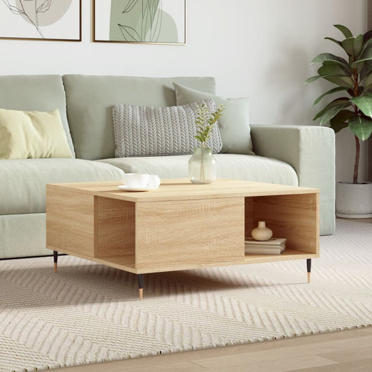 Berkfield Coffee Table Sonoma Oak 80x80x36.5 cm Engineered Wood