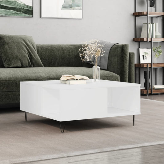Berkfield Coffee Table White 80x80x36.5 cm Engineered Wood
