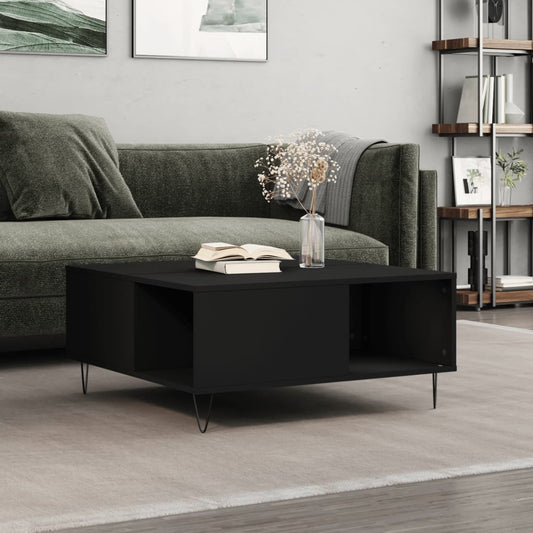 Berkfield Coffee Table Black 80x80x36.5 cm Engineered Wood