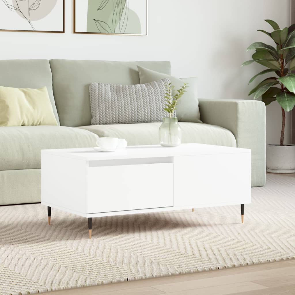 Berkfield Coffee Table White 90x50x36.5 cm Engineered Wood