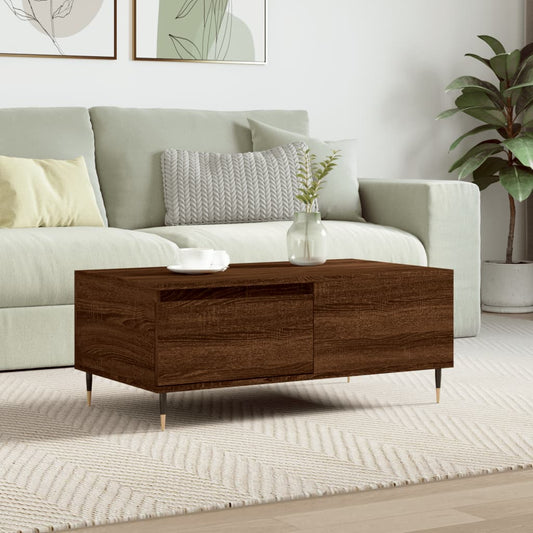 Berkfield Coffee Table Brown Oak 90x50x36.5 cm Engineered Wood