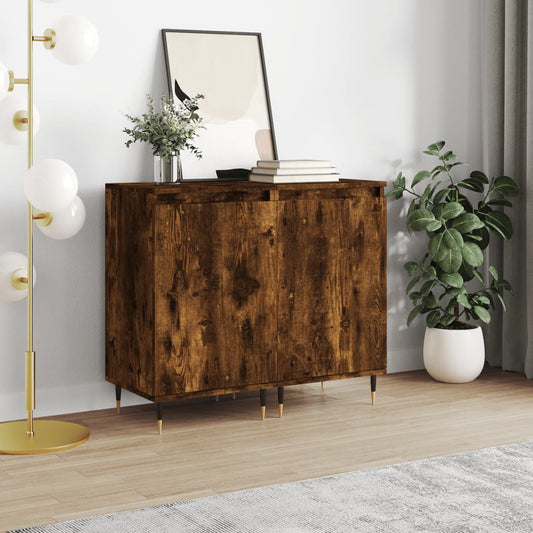 Berkfield Sideboards 2 pcs Smoked Oak 40x35x70 cm Engineered Wood