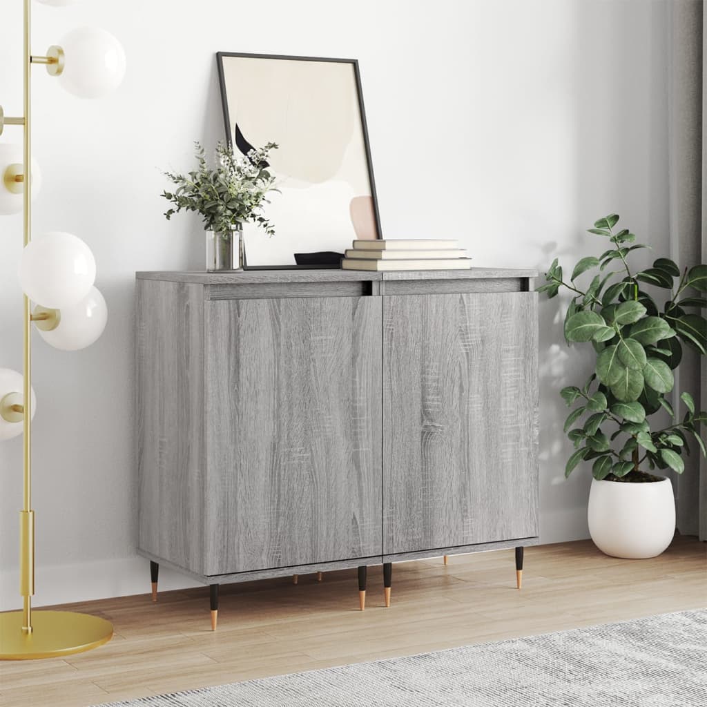 Berkfield Sideboards 2 pcs Grey Sonoma 40x35x70 cm Engineered Wood