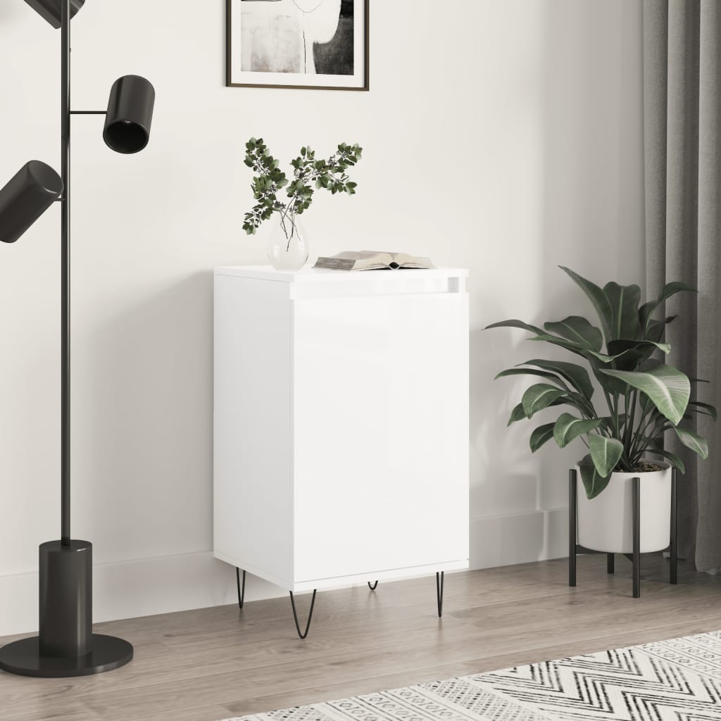Berkfield Sideboard High Gloss White 40x35x70 cm Engineered Wood