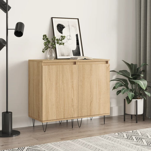 Berkfield Sideboards 2 pcs Sonoma Oak 40x35x70 cm Engineered Wood
