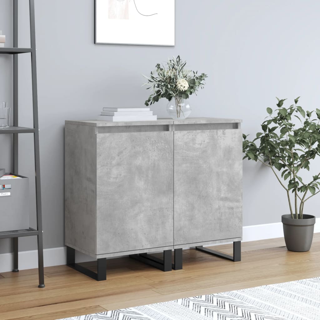 Berkfield Sideboards 2 pcs Concrete Grey 40x35x70 cm Engineered Wood