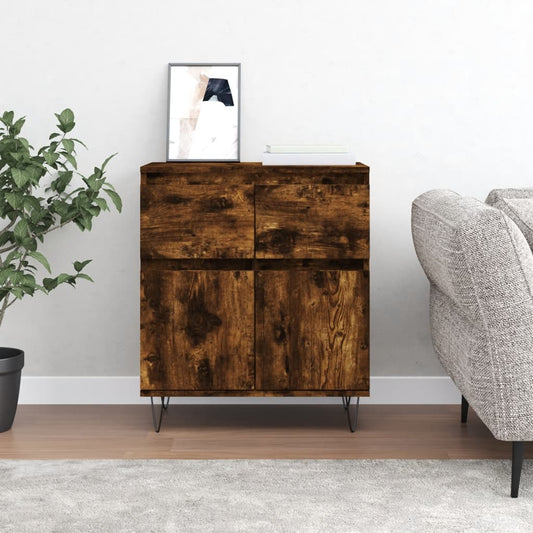Berkfield Sideboard Smoked Oak 60x35x70 cm Engineered Wood