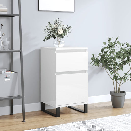 Berkfield Sideboard High Gloss White 40x35x70 cm Engineered Wood