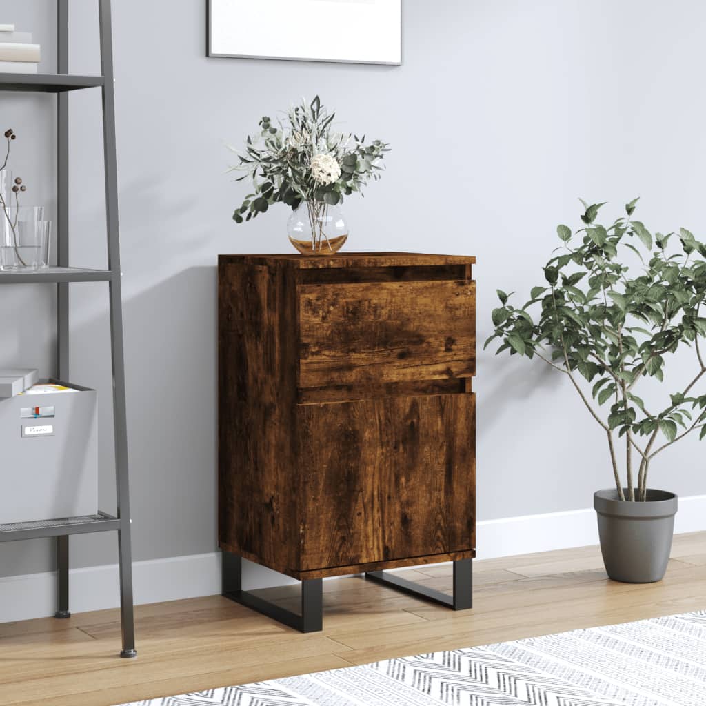 Berkfield Sideboard Smoked Oak 40x35x70 cm Engineered Wood