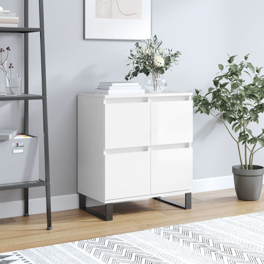 Berkfield Sideboard High Gloss White 60x35x70 cm Engineered Wood