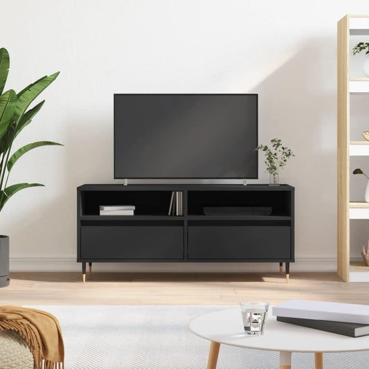 Berkfield TV Cabinet Black 100x34.5x44.5 cm Engineered Wood