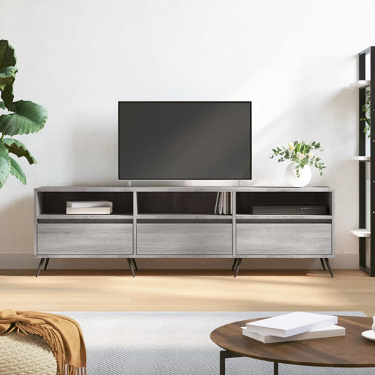 Berkfield TV Cabinet Grey Sonoma 150x30x44.5 cm Engineered Wood
