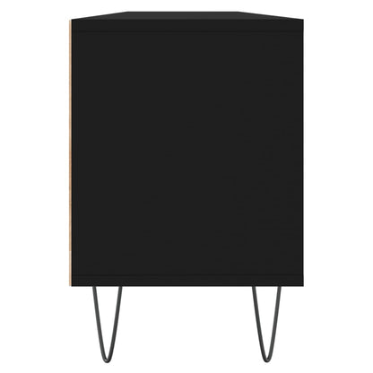 Berkfield TV Cabinet Black 150x30x44.5 cm Engineered Wood