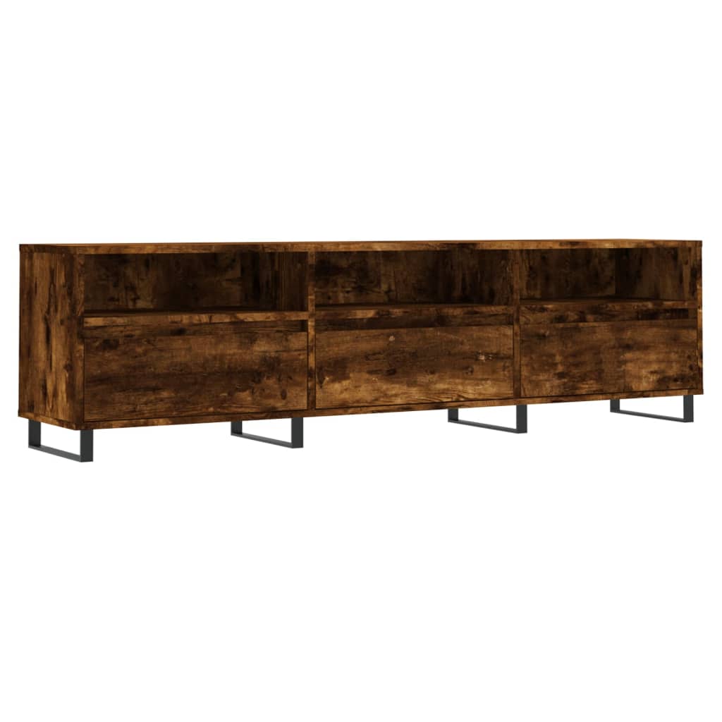 Berkfield TV Cabinet Smoked Oak 150x30x44.5 cm Engineered Wood
