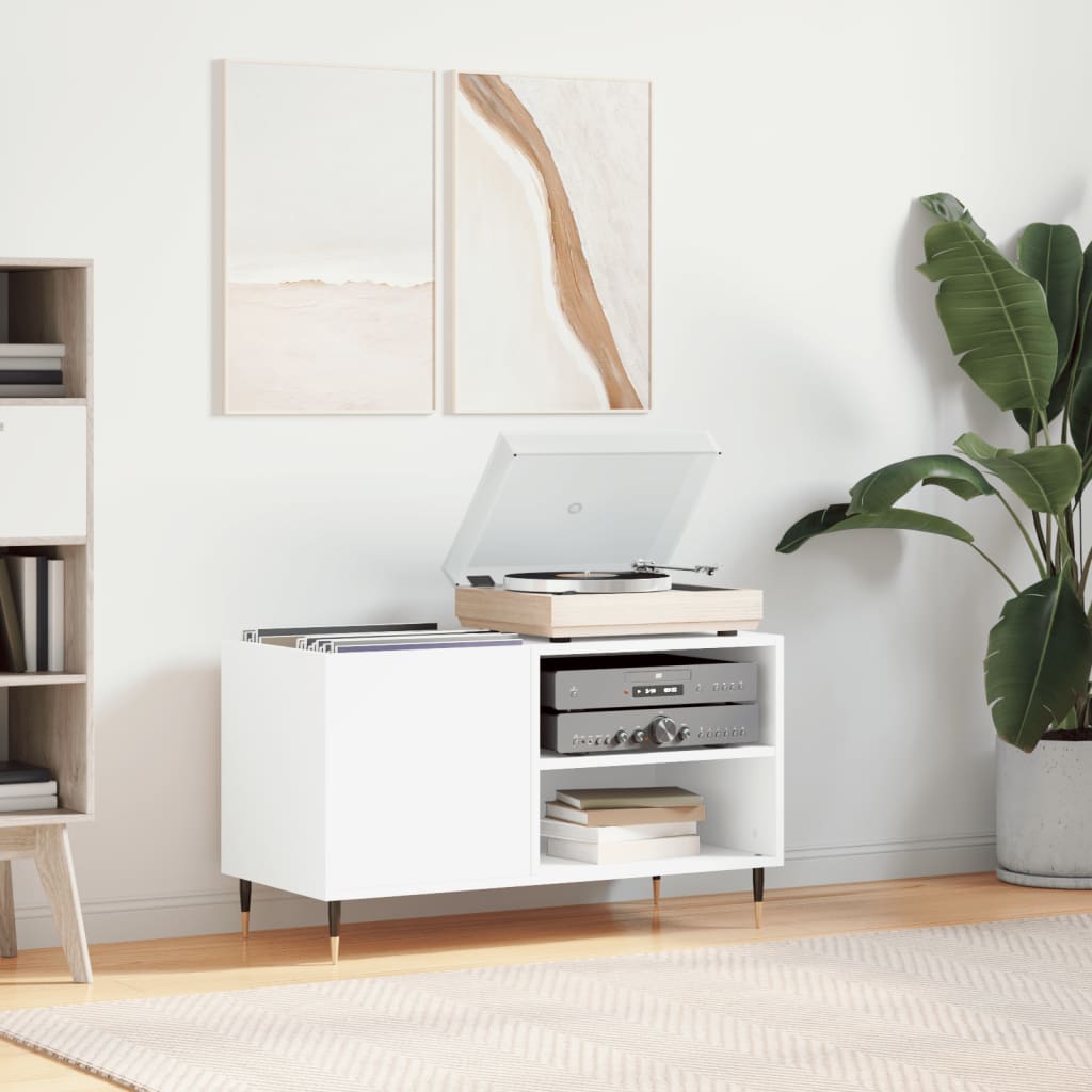 Berkfield Record Cabinet White 85x38x48 cm Engineered Wood