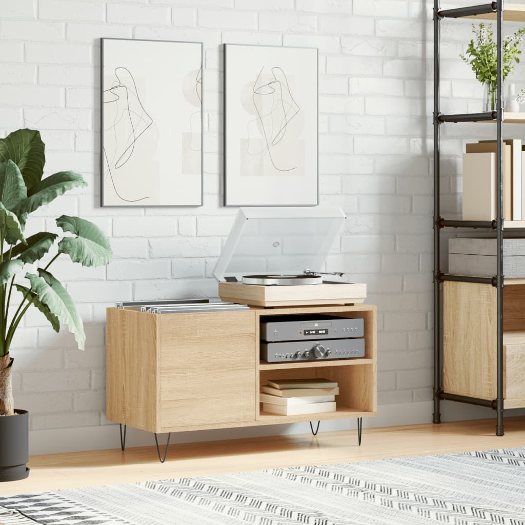 Berkfield Record Cabinet Sonoma Oak 85x38x48 cm Engineered Wood