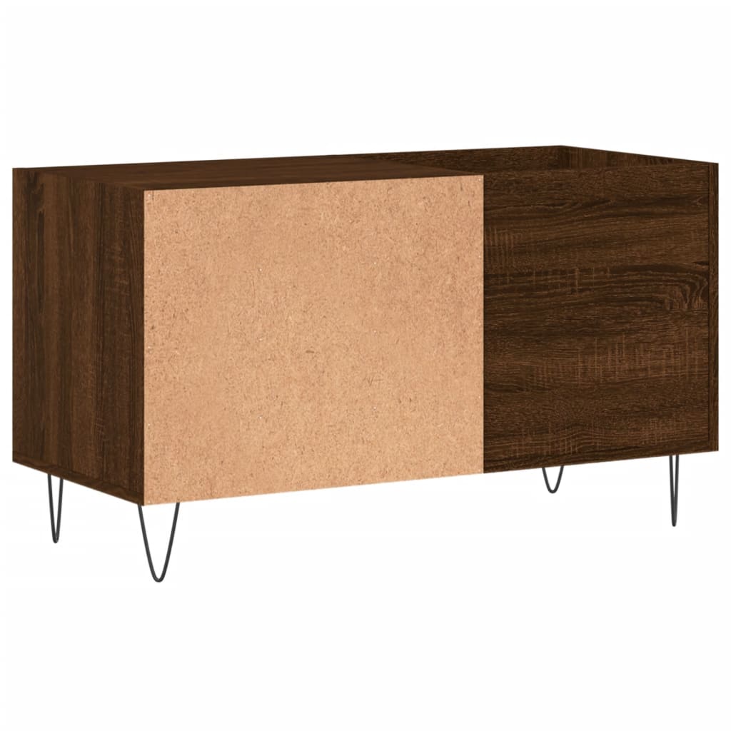 Berkfield Record Cabinet Brown Oak 85x38x48 cm Engineered Wood
