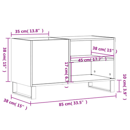 Berkfield Record Cabinet Sonoma Oak 85x38x48 cm Engineered Wood