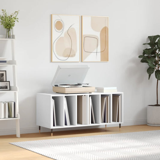 Berkfield Record Cabinet White 100x38x48 cm Engineered Wood