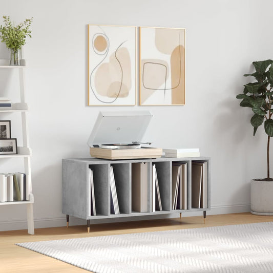 Berkfield Record Cabinet Concrete Grey 100x38x48 cm Engineered Wood