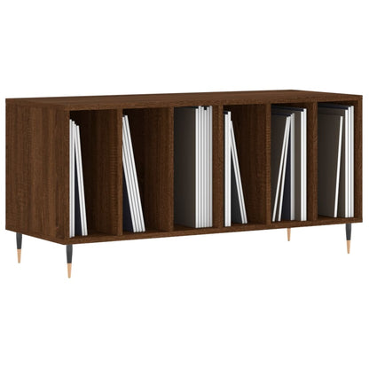 Berkfield Record Cabinet Brown Oak 100x38x48 cm Engineered Wood