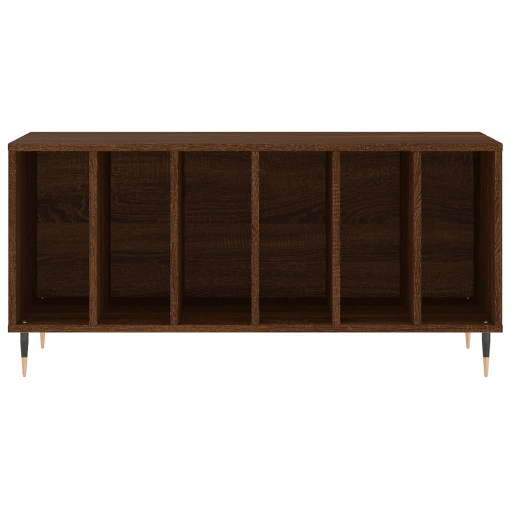 Berkfield Record Cabinet Brown Oak 100x38x48 cm Engineered Wood