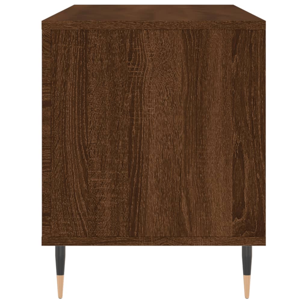 Berkfield Record Cabinet Brown Oak 100x38x48 cm Engineered Wood