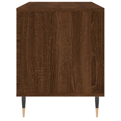 Berkfield Record Cabinet Brown Oak 100x38x48 cm Engineered Wood
