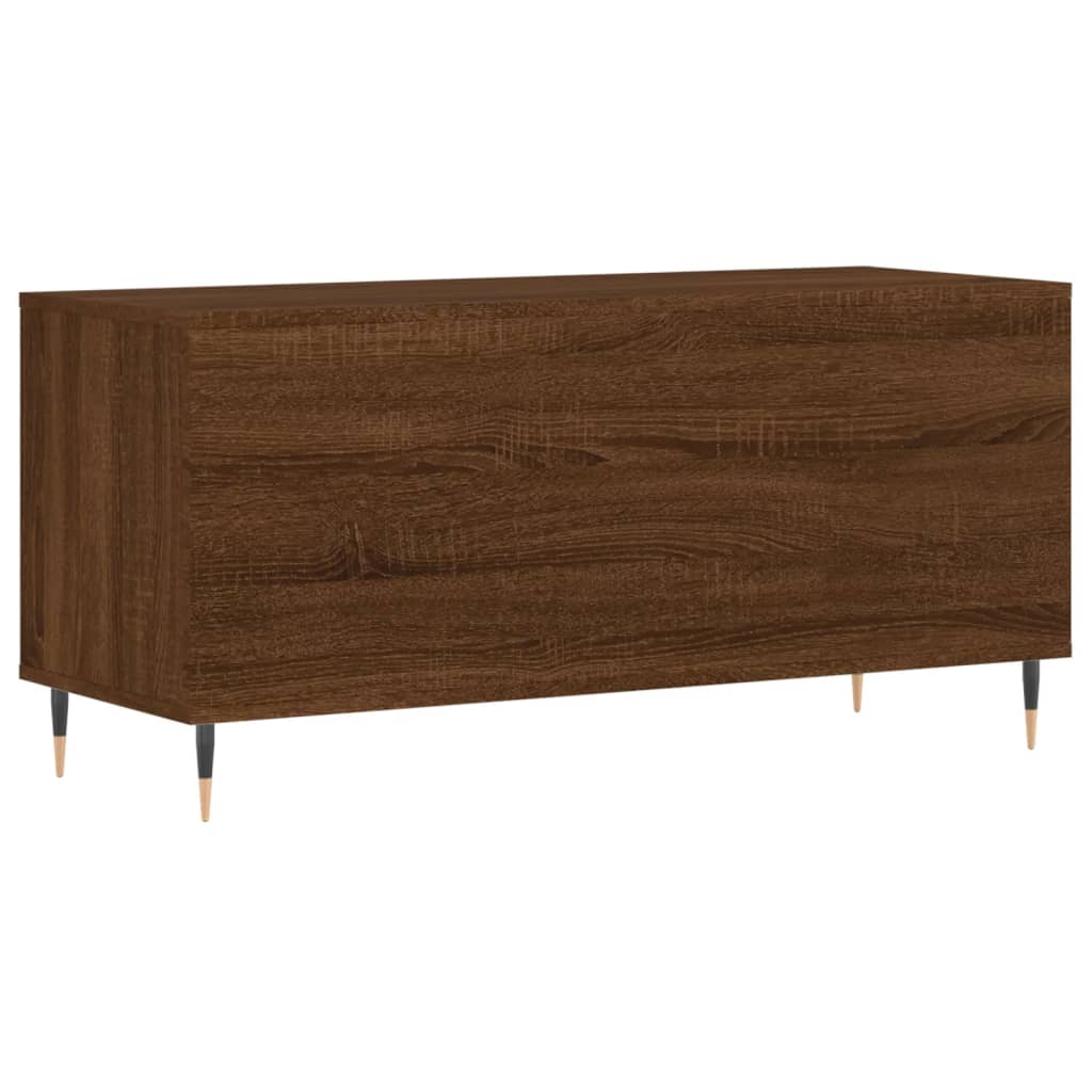 Berkfield Record Cabinet Brown Oak 100x38x48 cm Engineered Wood