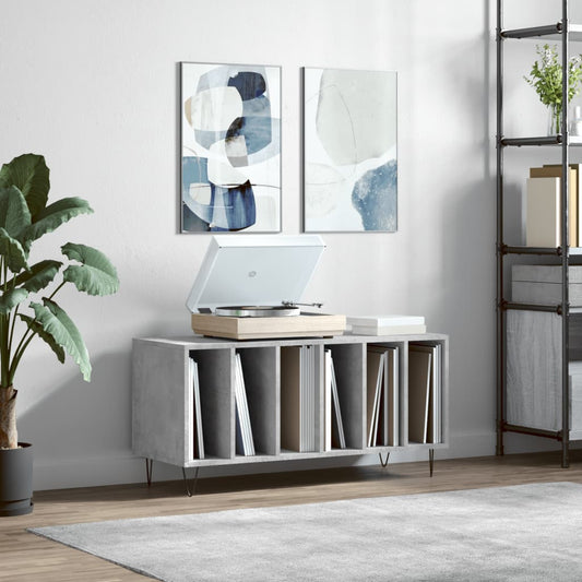 Berkfield Record Cabinet Concrete Grey 100x38x48 cm Engineered Wood