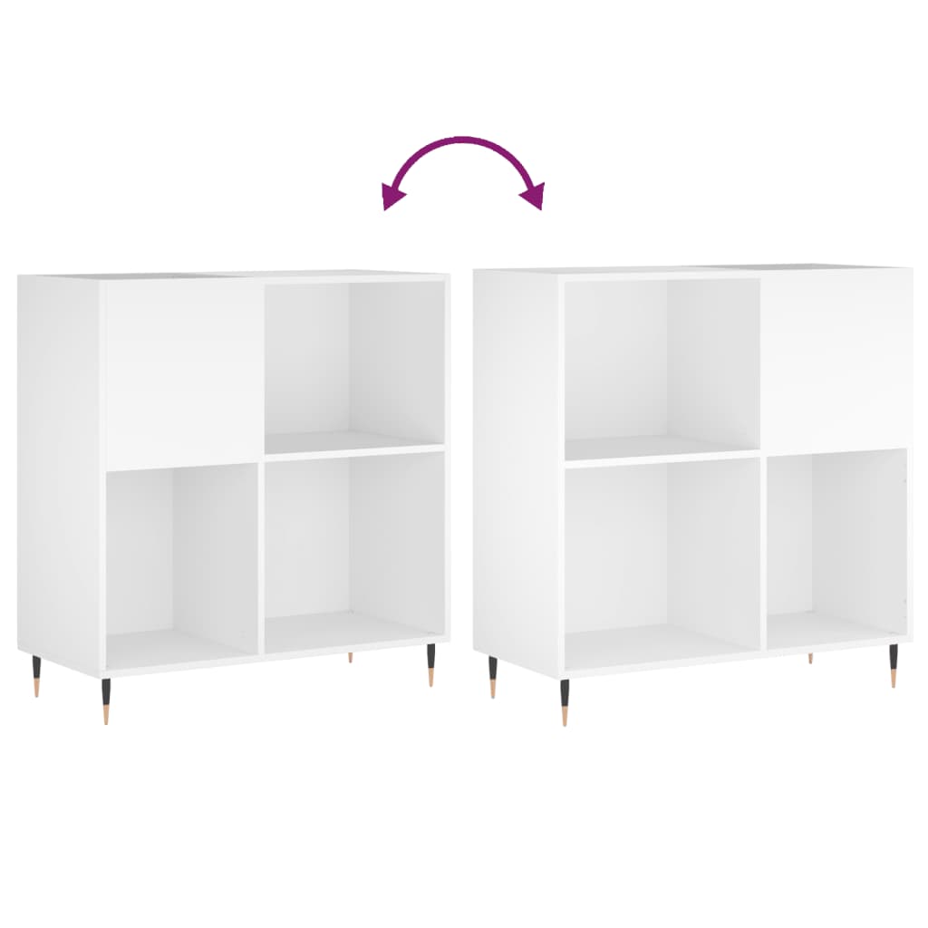 Berkfield Record Cabinet White 84.5x38x89 cm Engineered Wood
