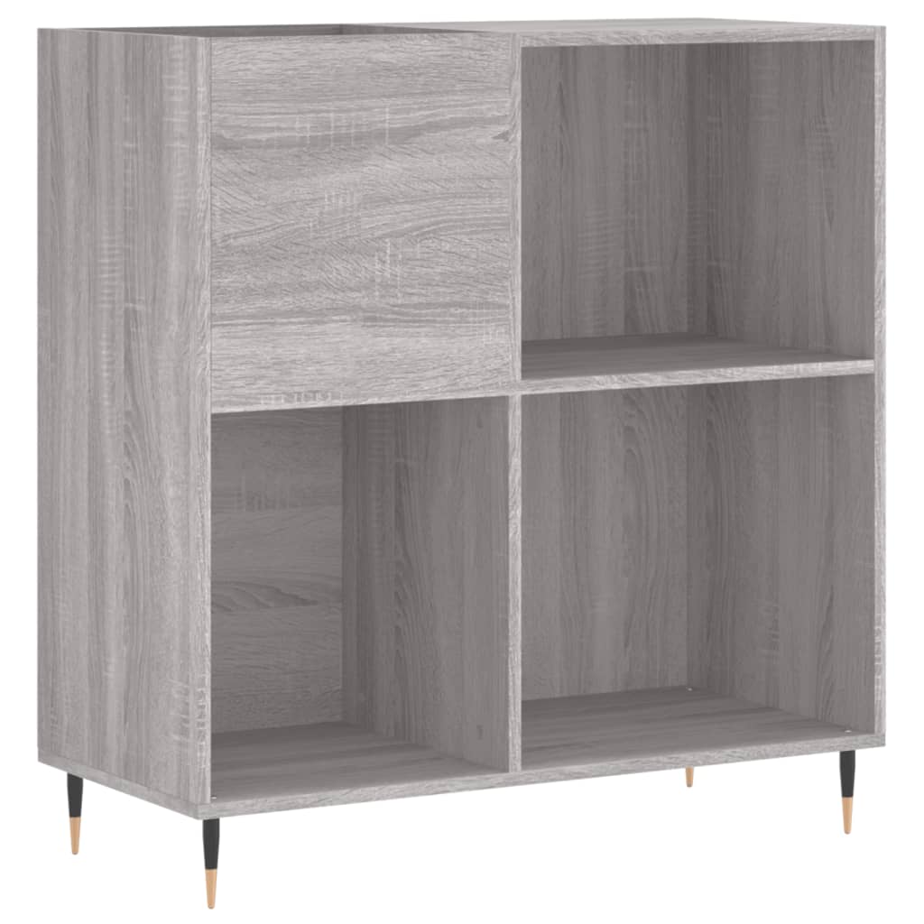 Berkfield Record Cabinet Grey Sonoma 84.5x38x89 cm Engineered Wood