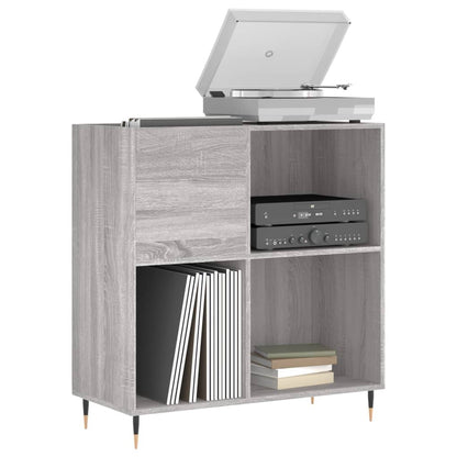 Berkfield Record Cabinet Grey Sonoma 84.5x38x89 cm Engineered Wood