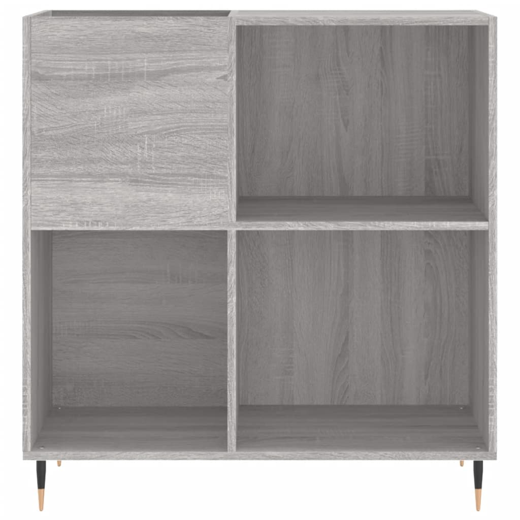 Berkfield Record Cabinet Grey Sonoma 84.5x38x89 cm Engineered Wood