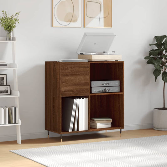 Berkfield Record Cabinet Brown Oak 84.5x38x89 cm Engineered Wood