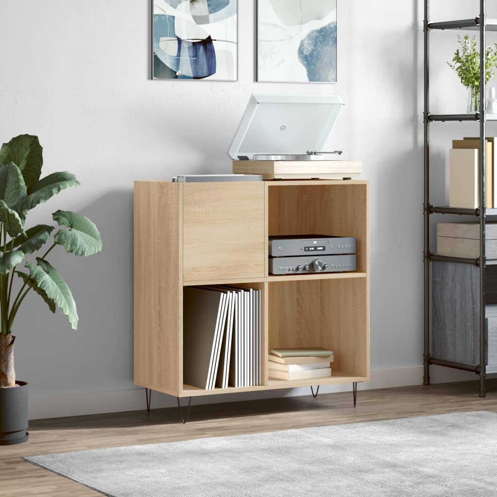 Berkfield Record Cabinet Sonoma Oak 84.5x38x89 cm Engineered Wood