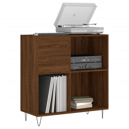 Berkfield Record Cabinet Brown Oak 84.5x38x89 cm Engineered Wood