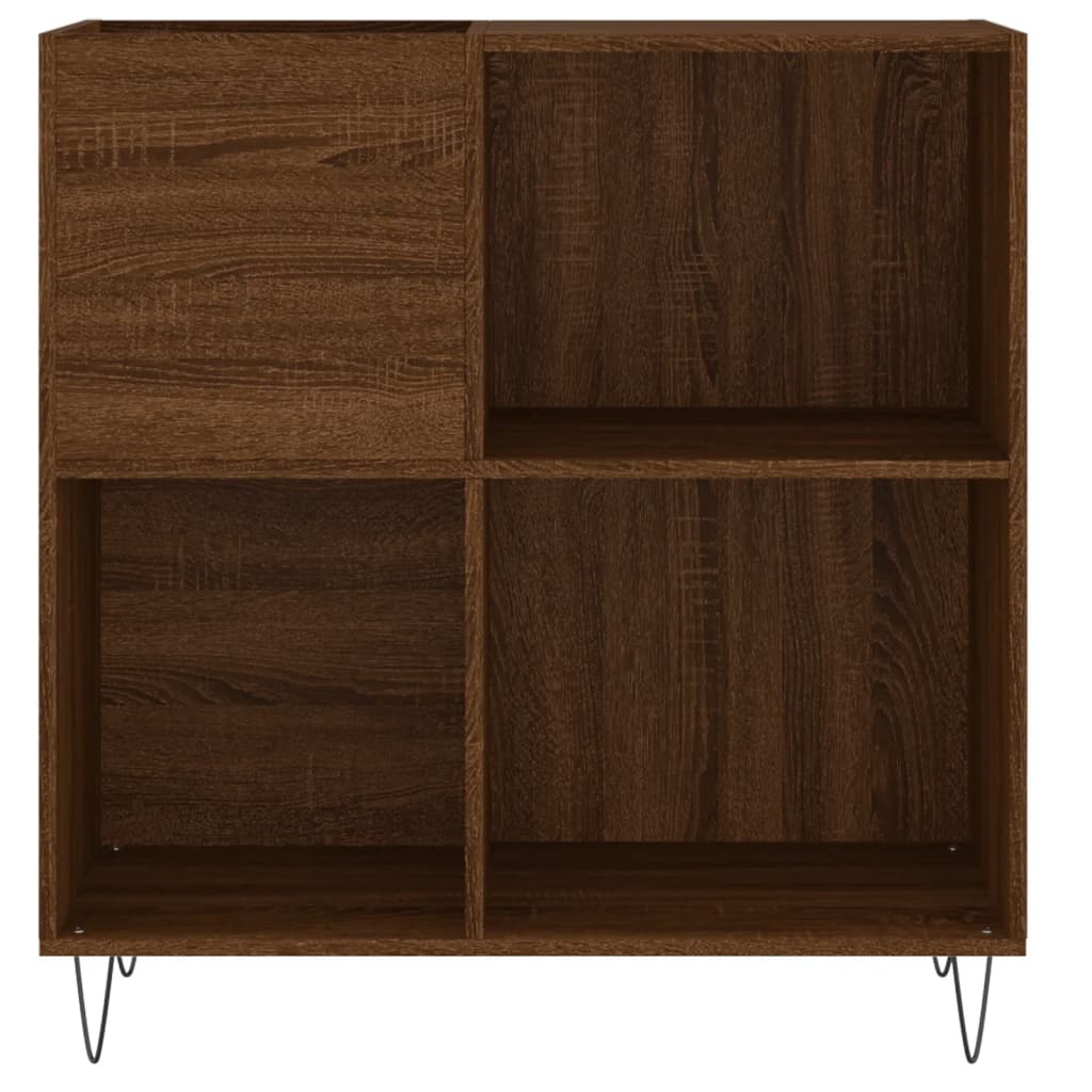Berkfield Record Cabinet Brown Oak 84.5x38x89 cm Engineered Wood