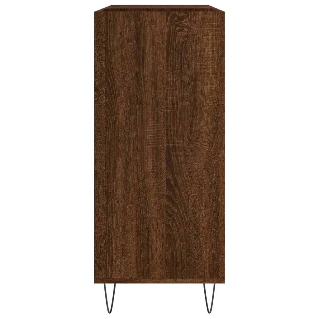 Berkfield Record Cabinet Brown Oak 84.5x38x89 cm Engineered Wood
